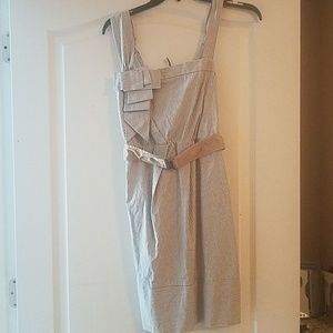 ✨ Bcbgeneration Grey & White Belted Dress // xs